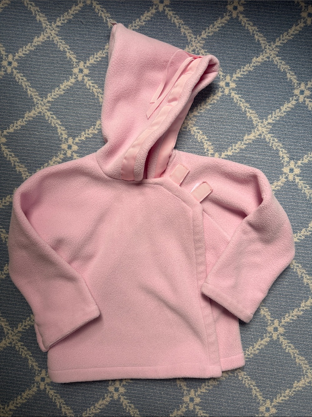 Widgeon: Toddler Hooded Pink Fleece Wrap Jacket